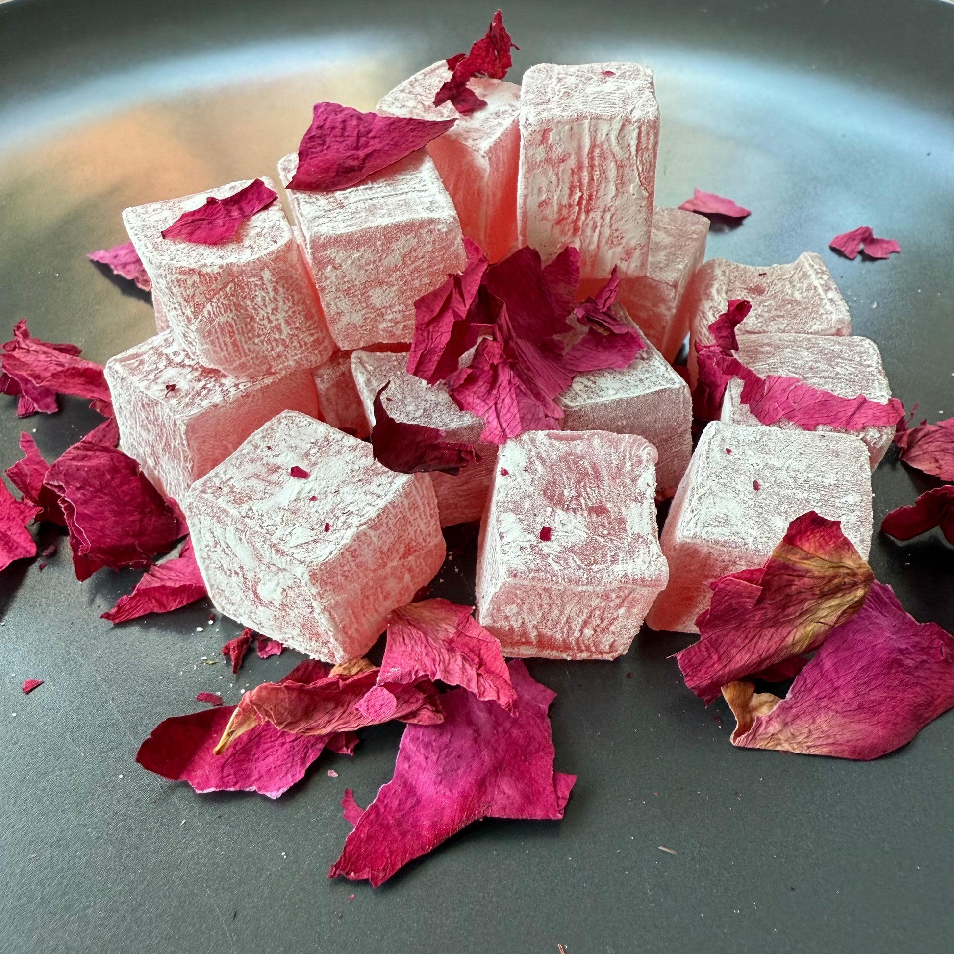Rose Turkish Delight with Rose Petals